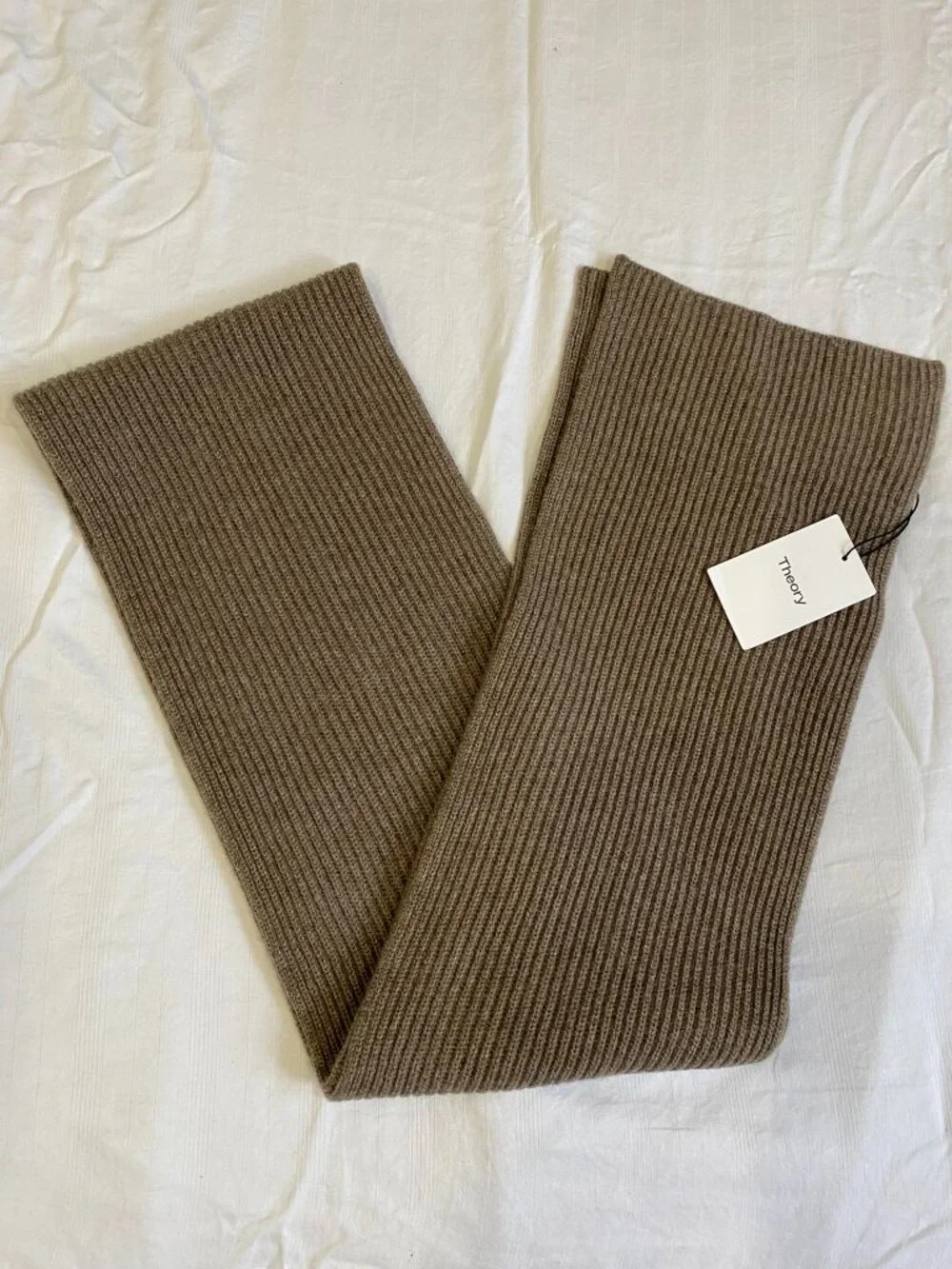 Theory mens dark feather melange cashmere scarf PO888704 NWT